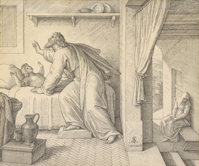 Elijah Revives the Son of the Widow of Zarephath by Julius Schnorr von Carolsfeld